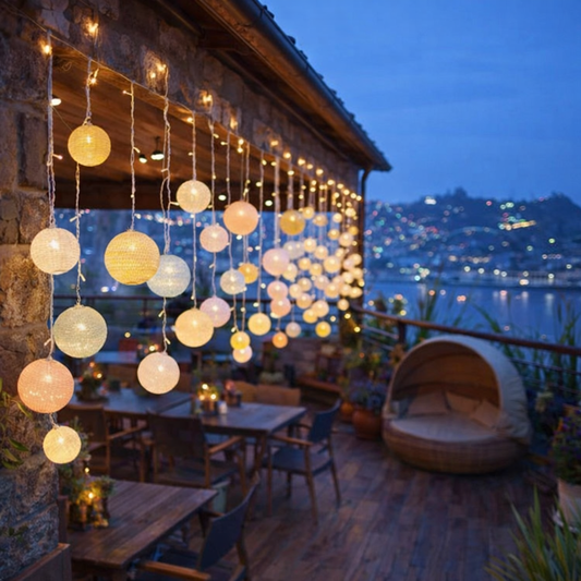 cotton ball string lights